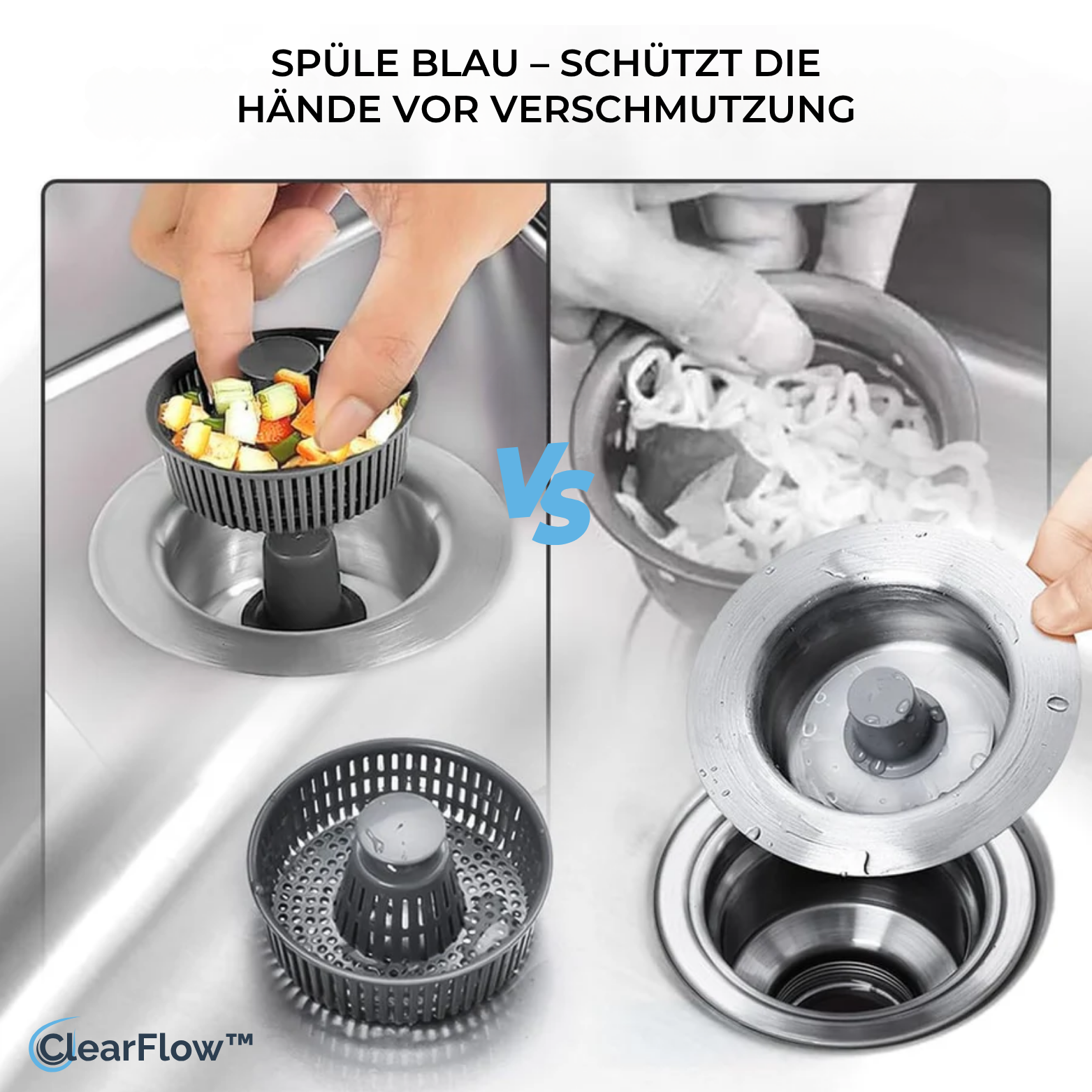 ClearFlow™ Edelstahl Abflusssieb