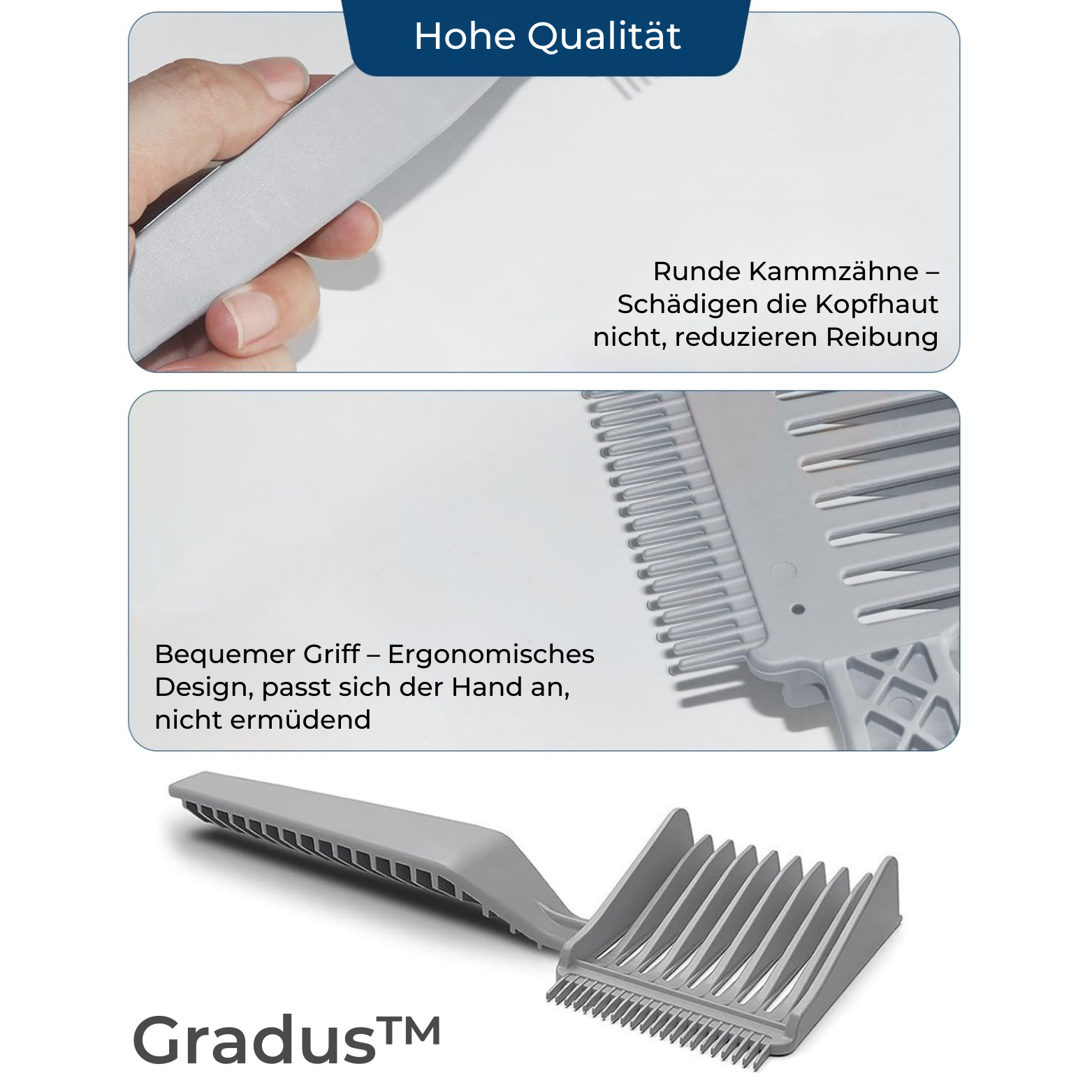 Gradus™ Profi Haarkamm – Fade und Bart Styling