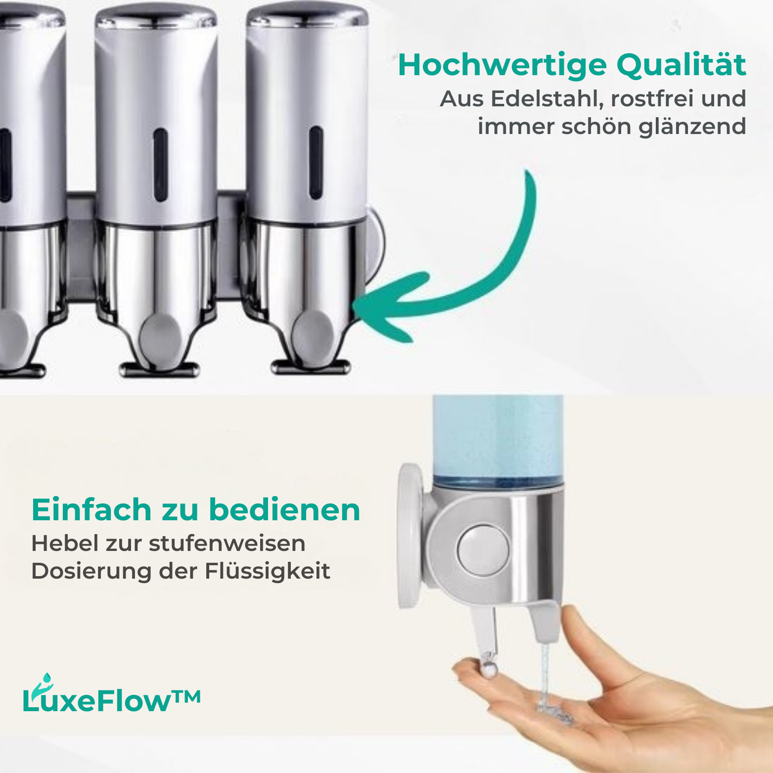 LuxeFlow™ 3er-Set Premium Seifenspender