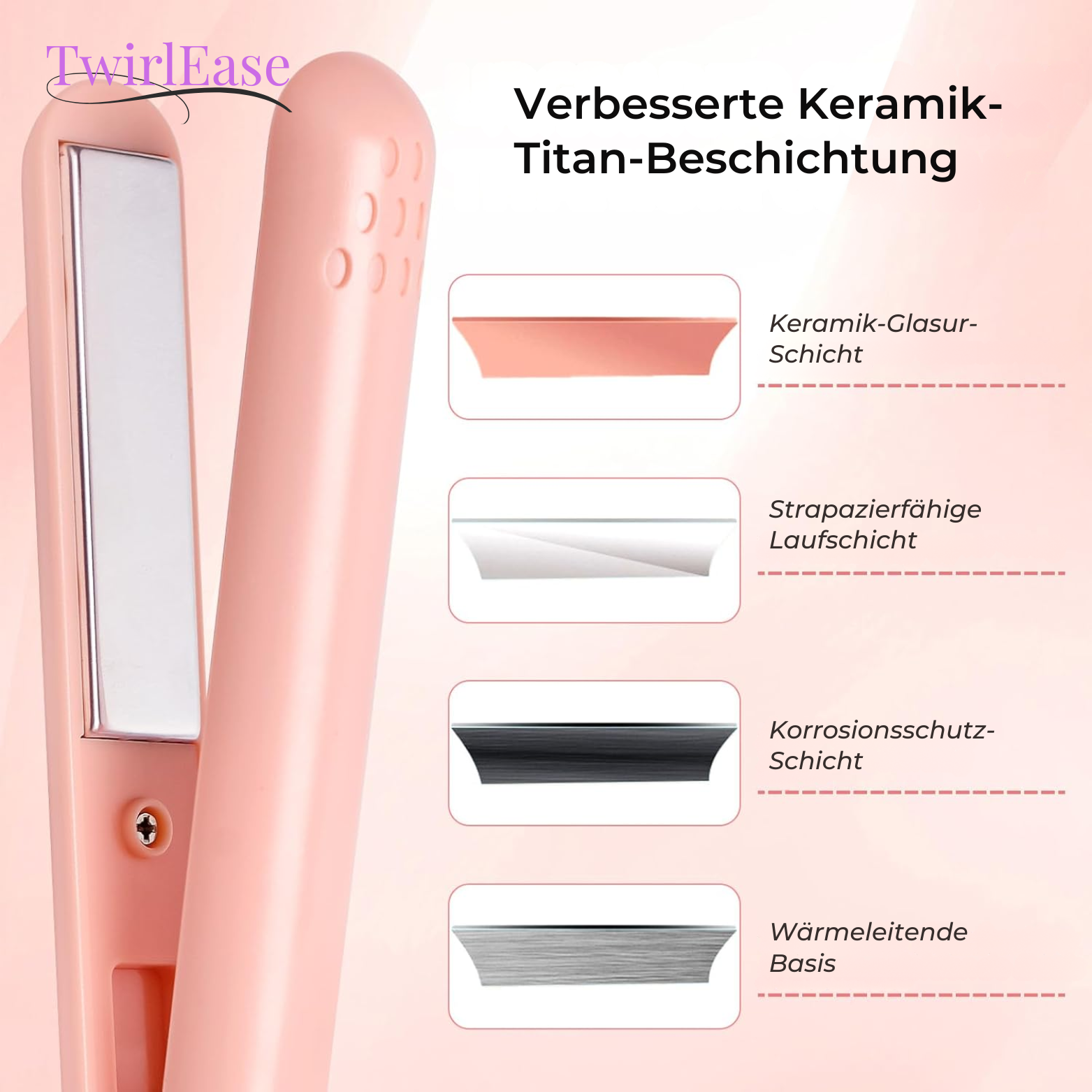 TwirlEase USB Mini Lockenstab & Glätteisen