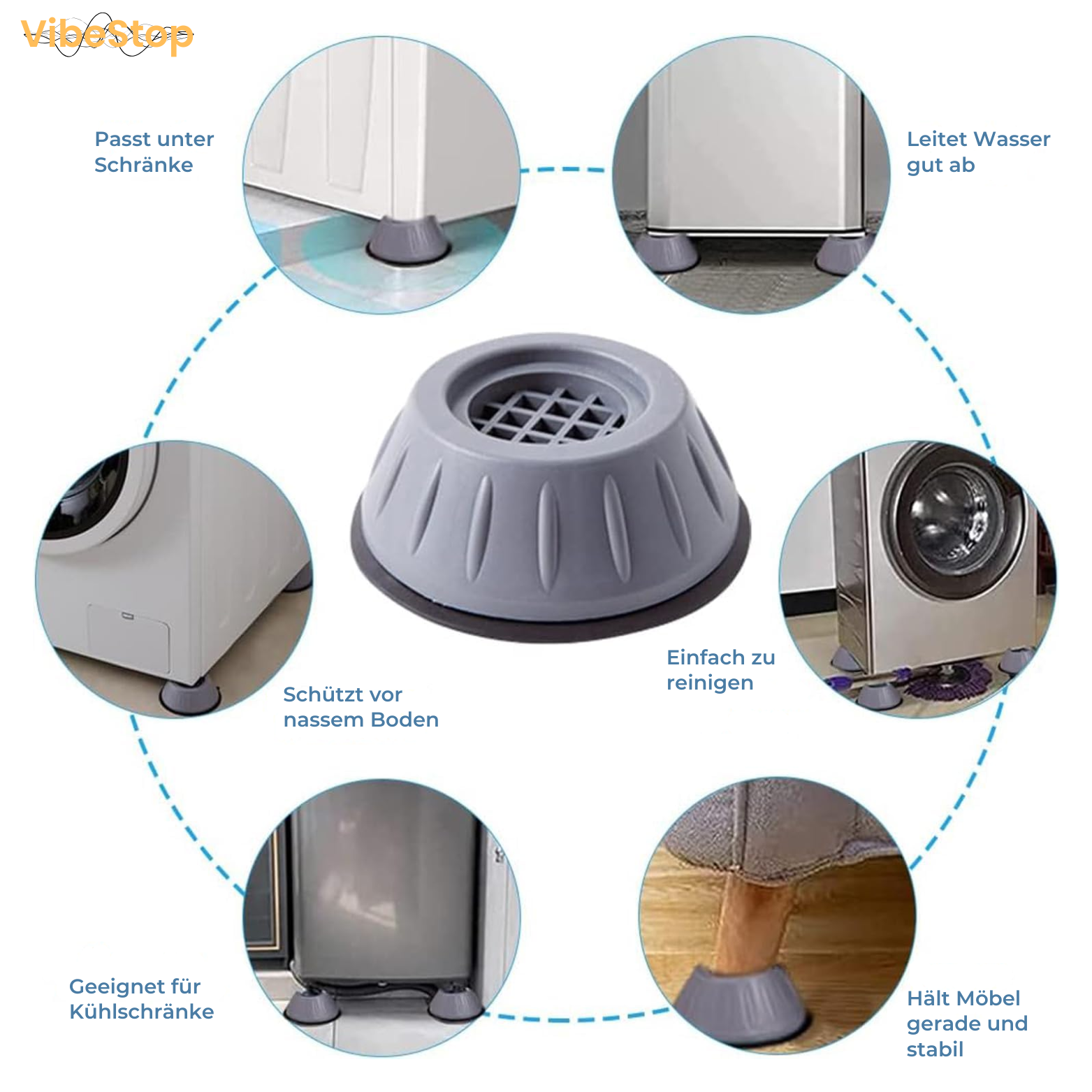 VibeStop Vibrationsdämpfer für Waschmaschinen