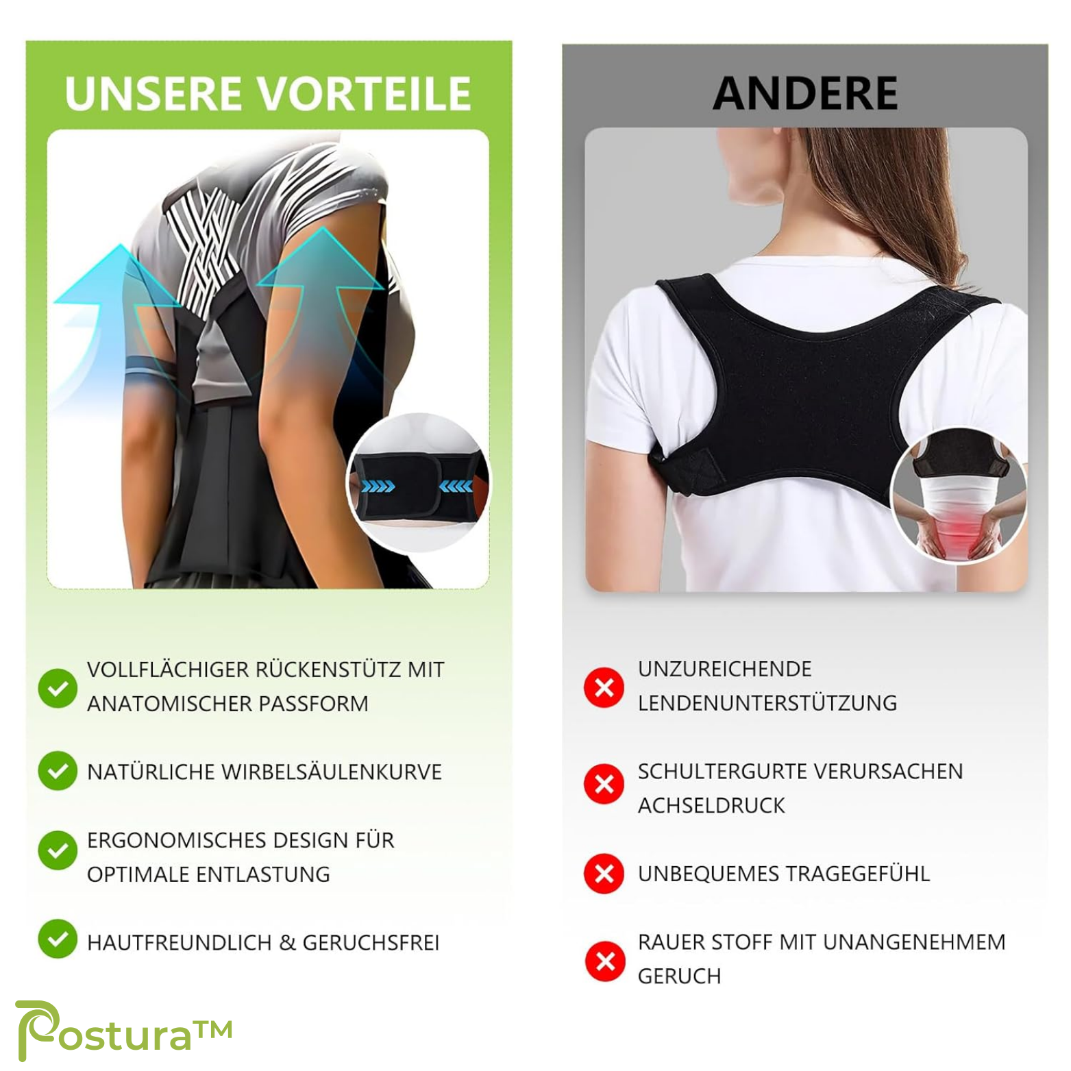 Postura™ Verstellbarer Rückenhalter