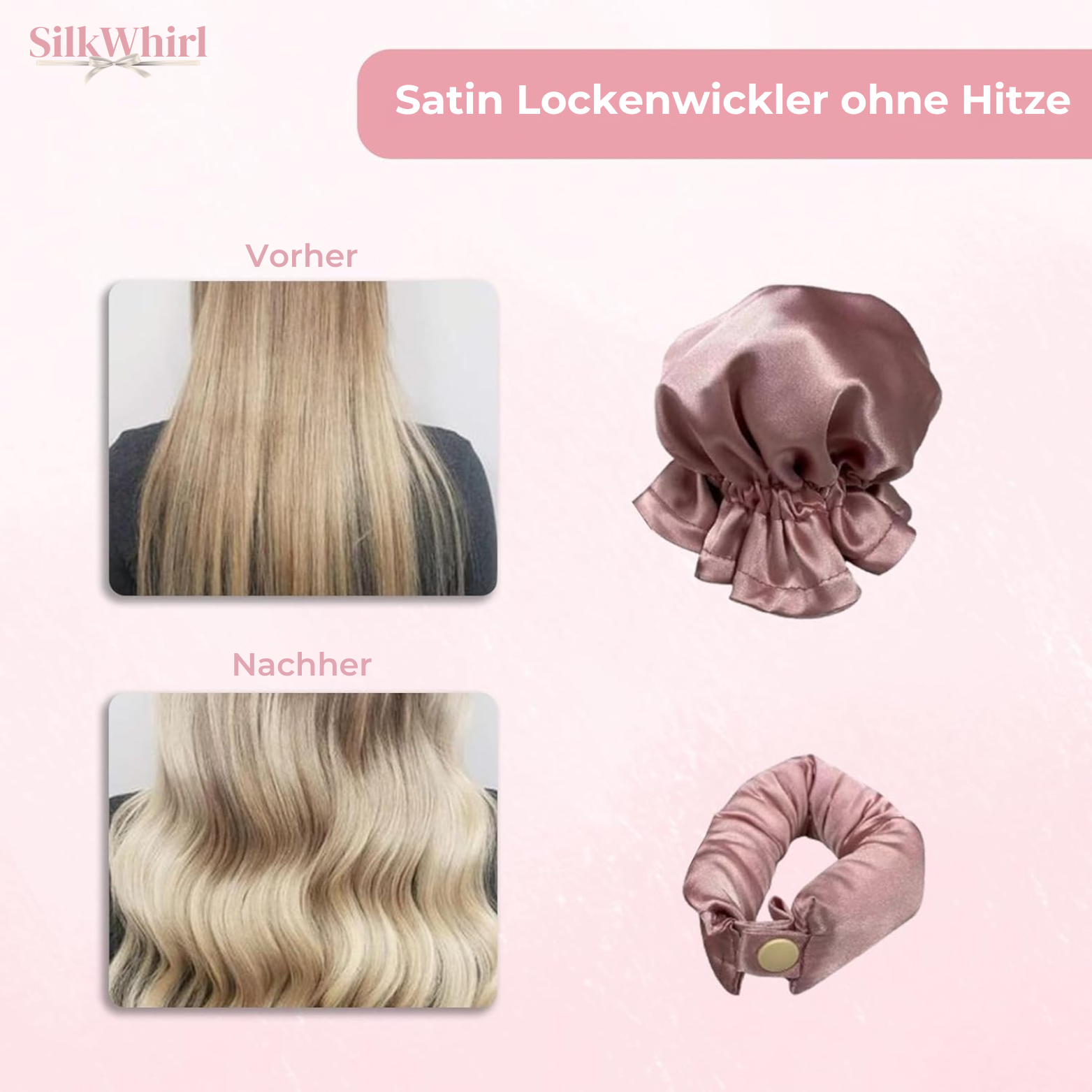 SilkWhirl™ Satin Lockenband