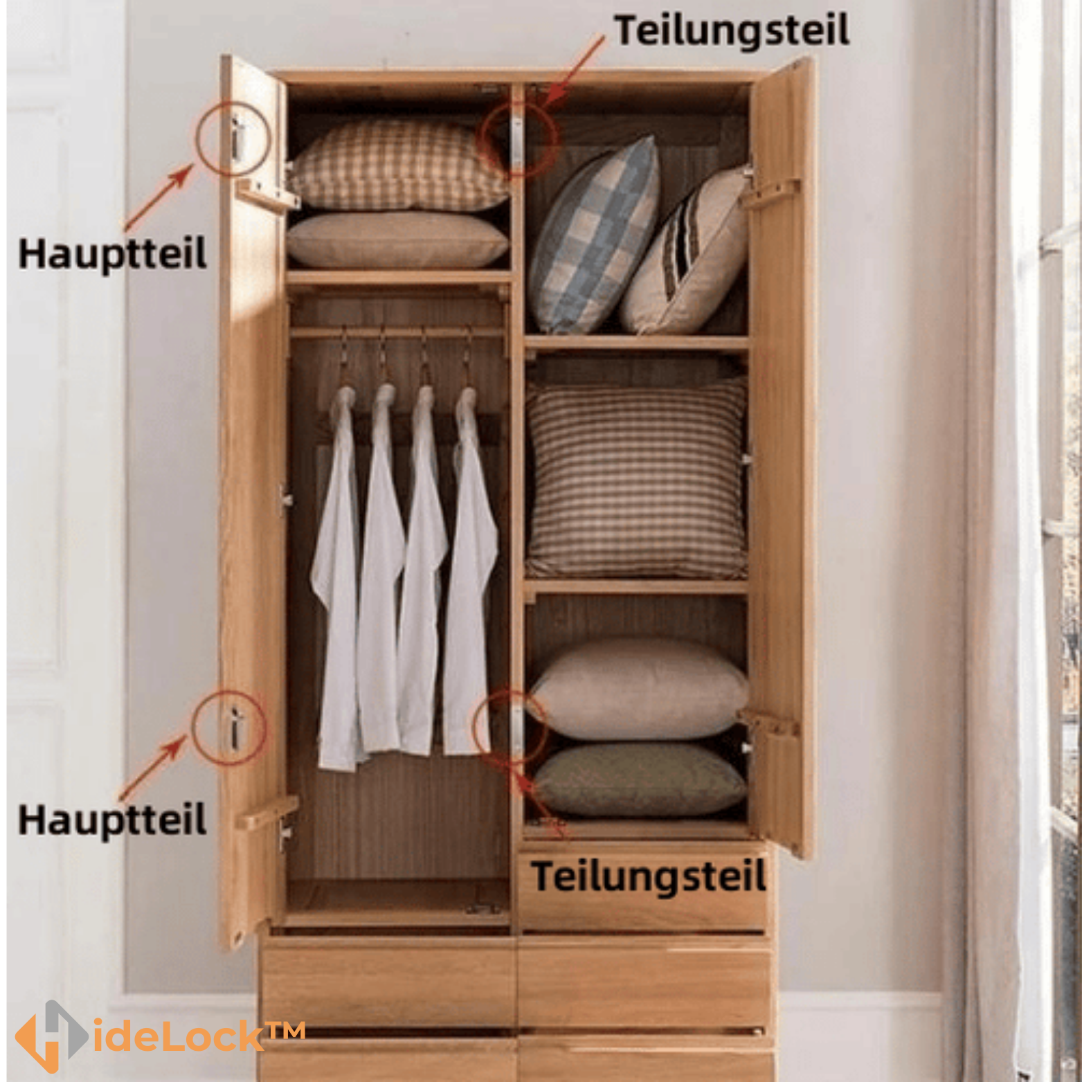 2+2 GRATIS | HideLock™ Ultradünne Unsichtbare Schranktürmagnete