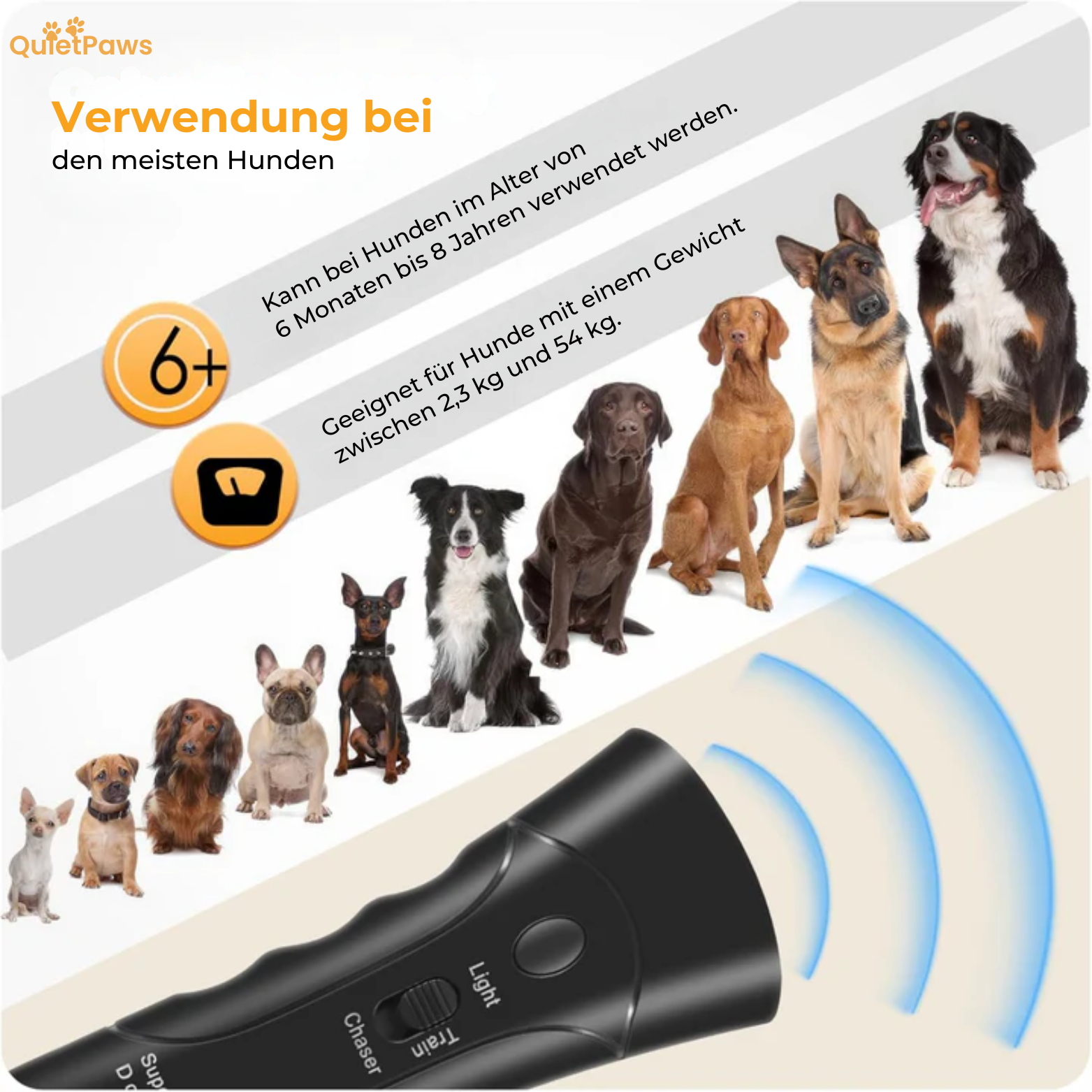 Quietpaws Ultraschall-Abschreckgerät gegen Hunde