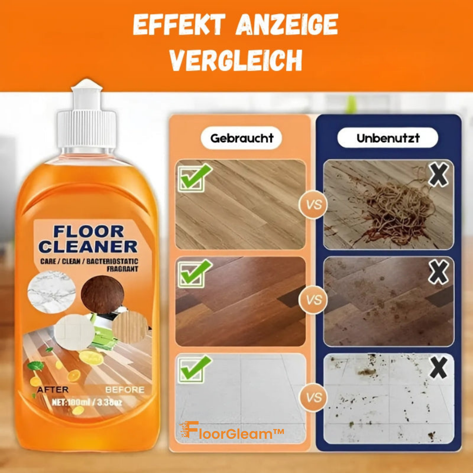 FloorGleam™ Bodenreiniger für Holz und Fliesen