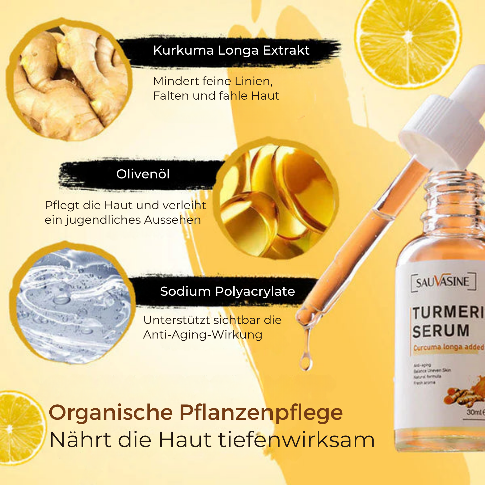 HautLicht™ Kurkuma Serum gegen dunkle Flecken