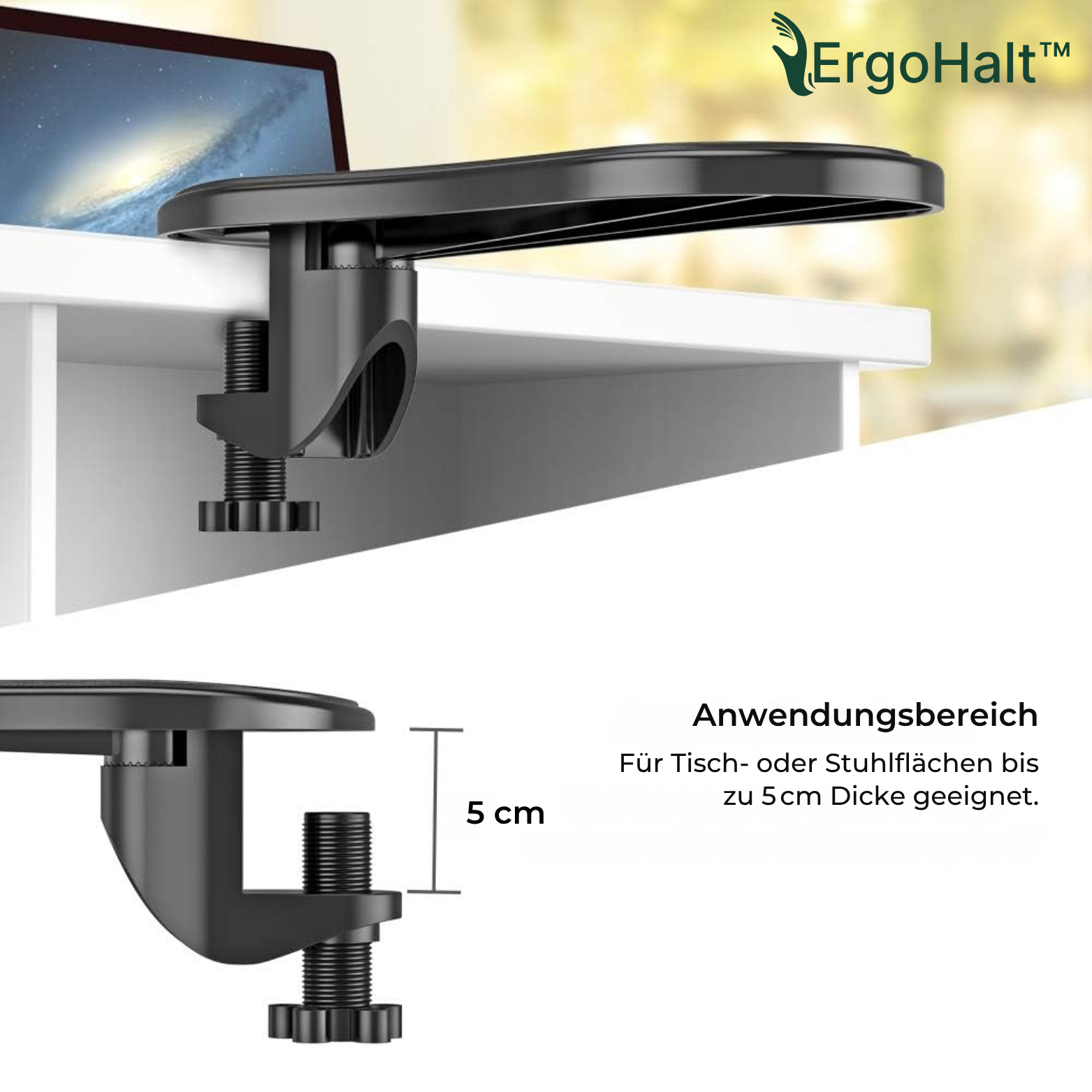ErgoHalt™ Verstellbare Armstütze für Schreibtisch