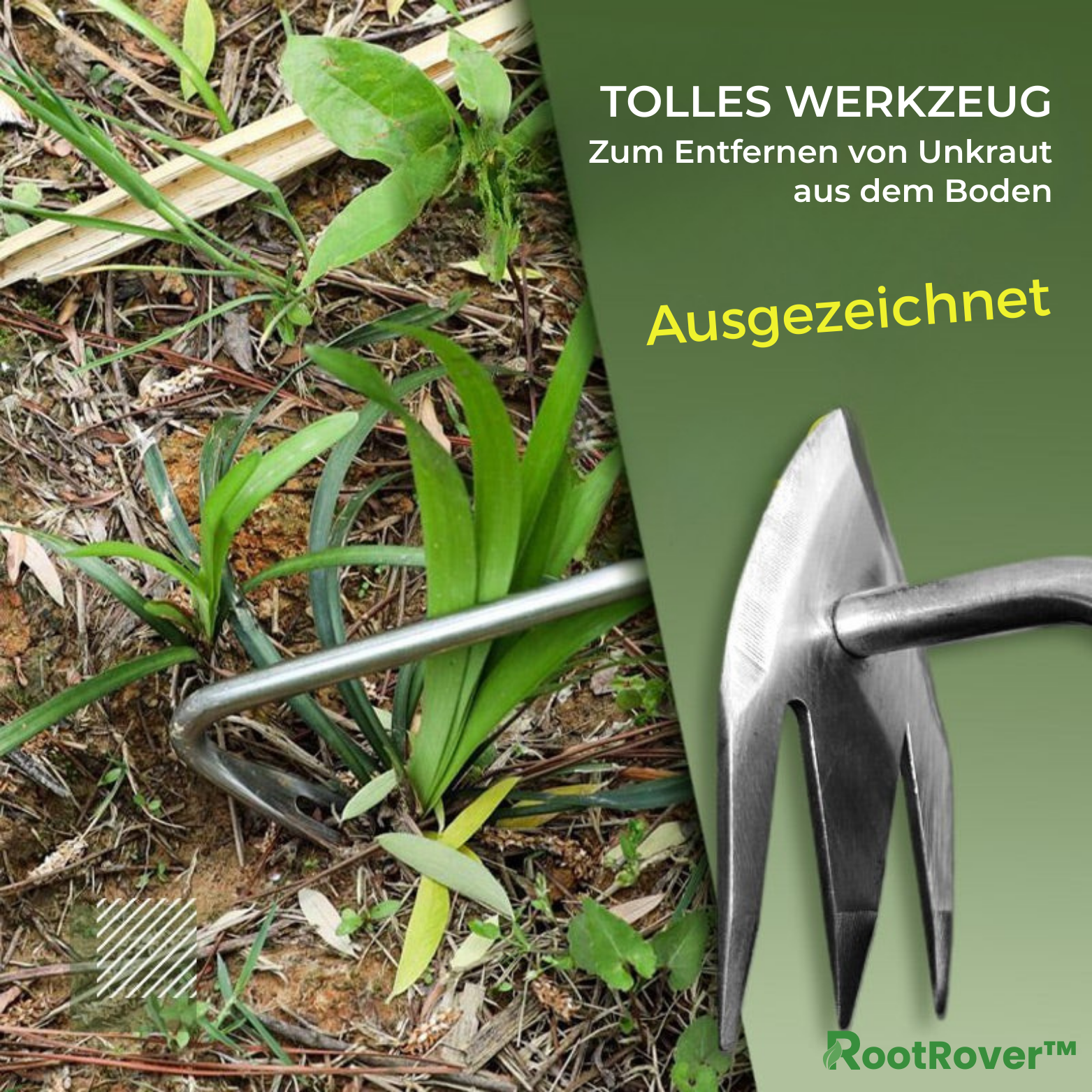 RootRover™ Edelstahl Unkrautentferner