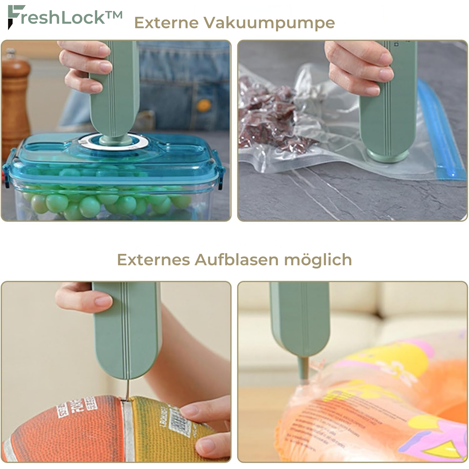 FreshLock™ Mini Vakuumiergerät 7-in-1 mit Beuteln
