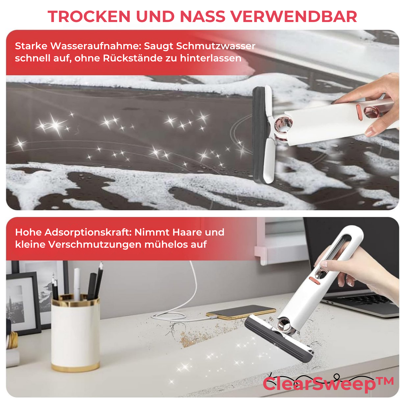ClearSweep™ Multifunktions Reinigungsstab