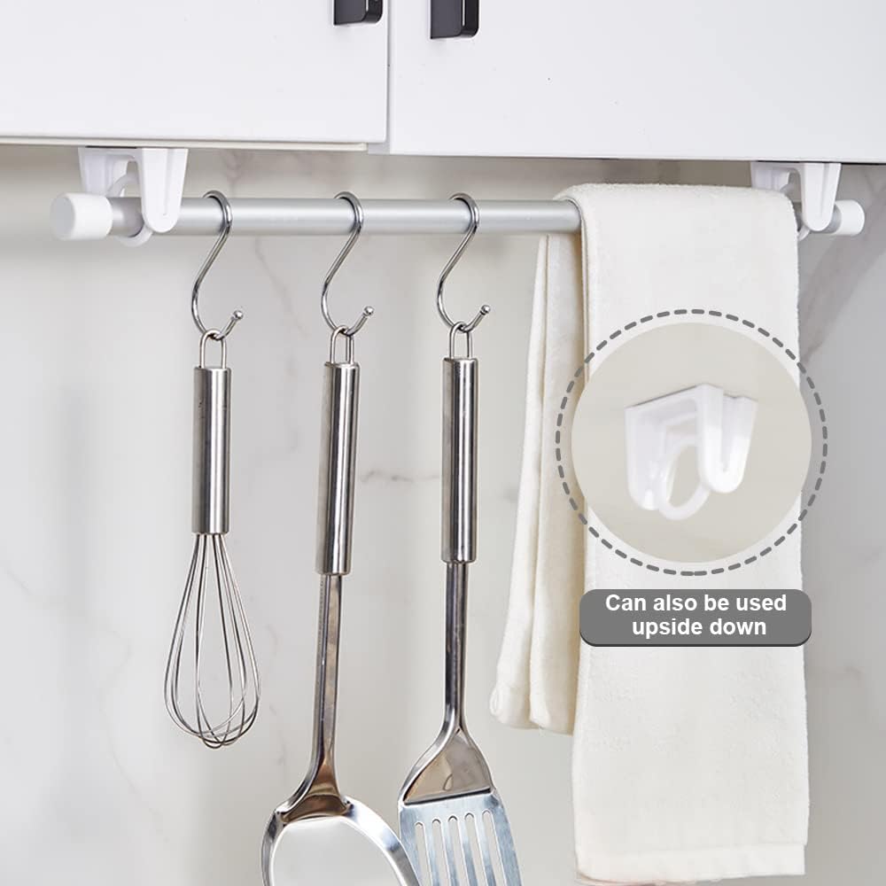 2+2 GRATIS | AngleMount™ – 360° drehbare, selbstklebende Gardinenstangenhalter