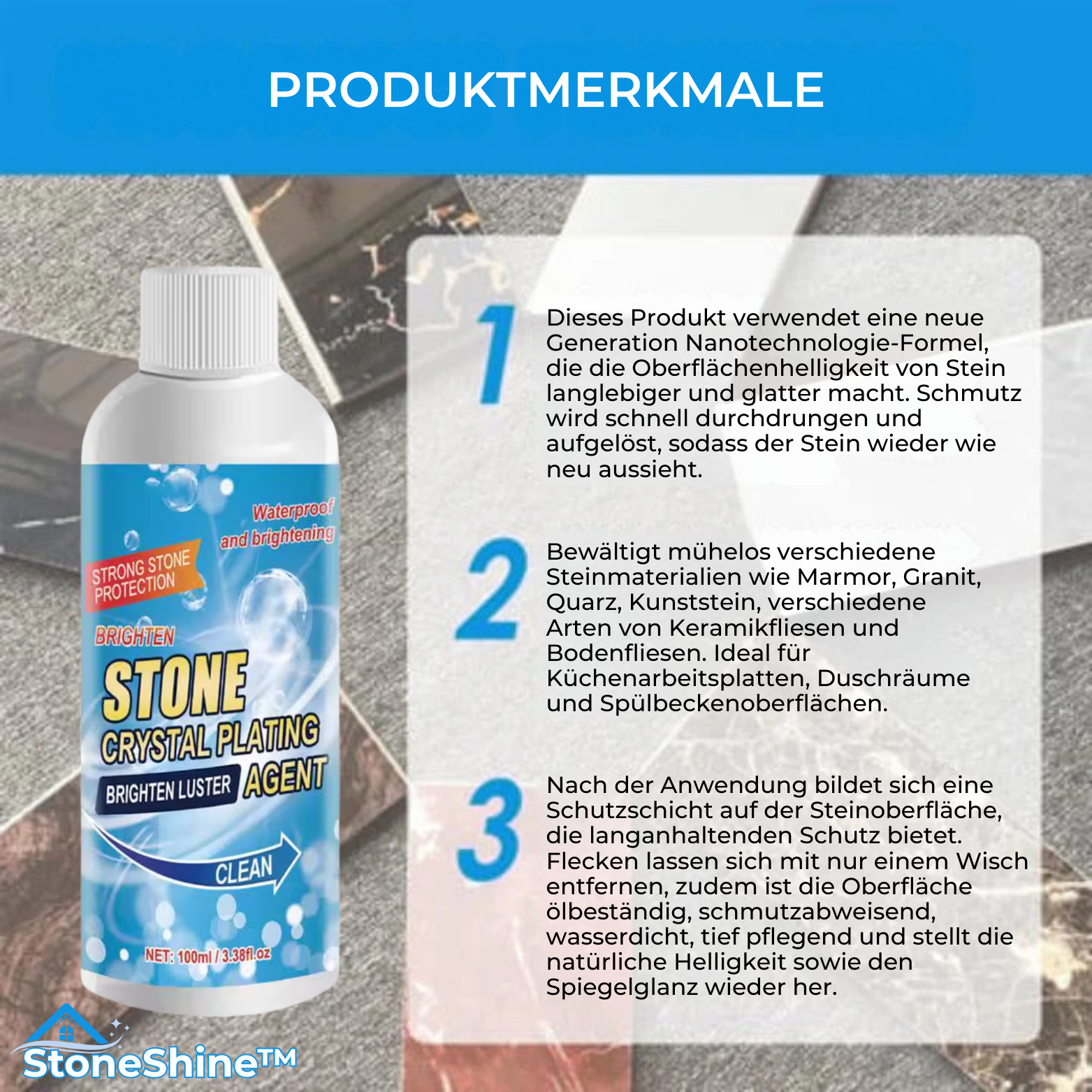 1+1 GRATIS | StoneShine™ Steinreiniger Intensiv