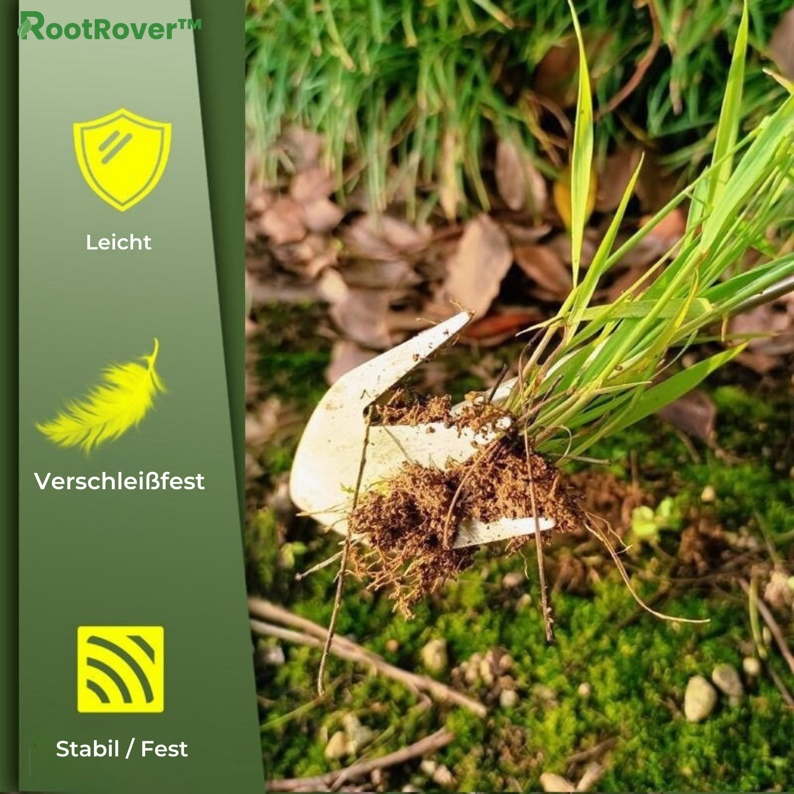 RootRover™ Edelstahl Unkrautentferner