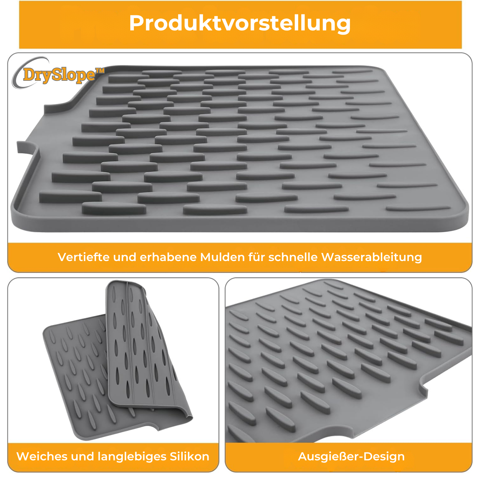 DrySlope™ Silikon Abtropfmatte