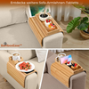 BamBooEase™ Sofa Armlehnen Tablett mit Becherhalter