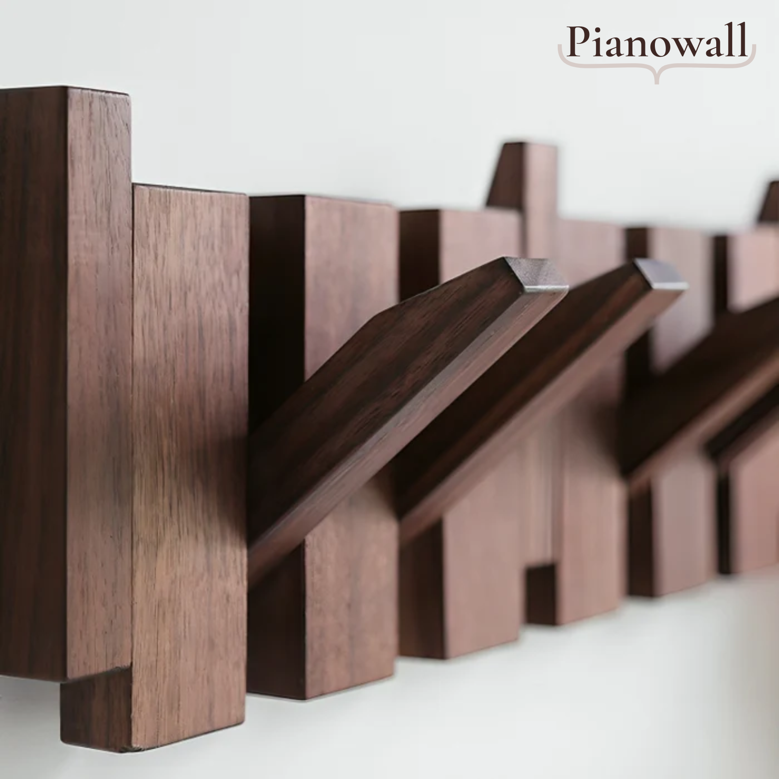Pianowall Klappbare Wandgarderobe aus Naturholz
