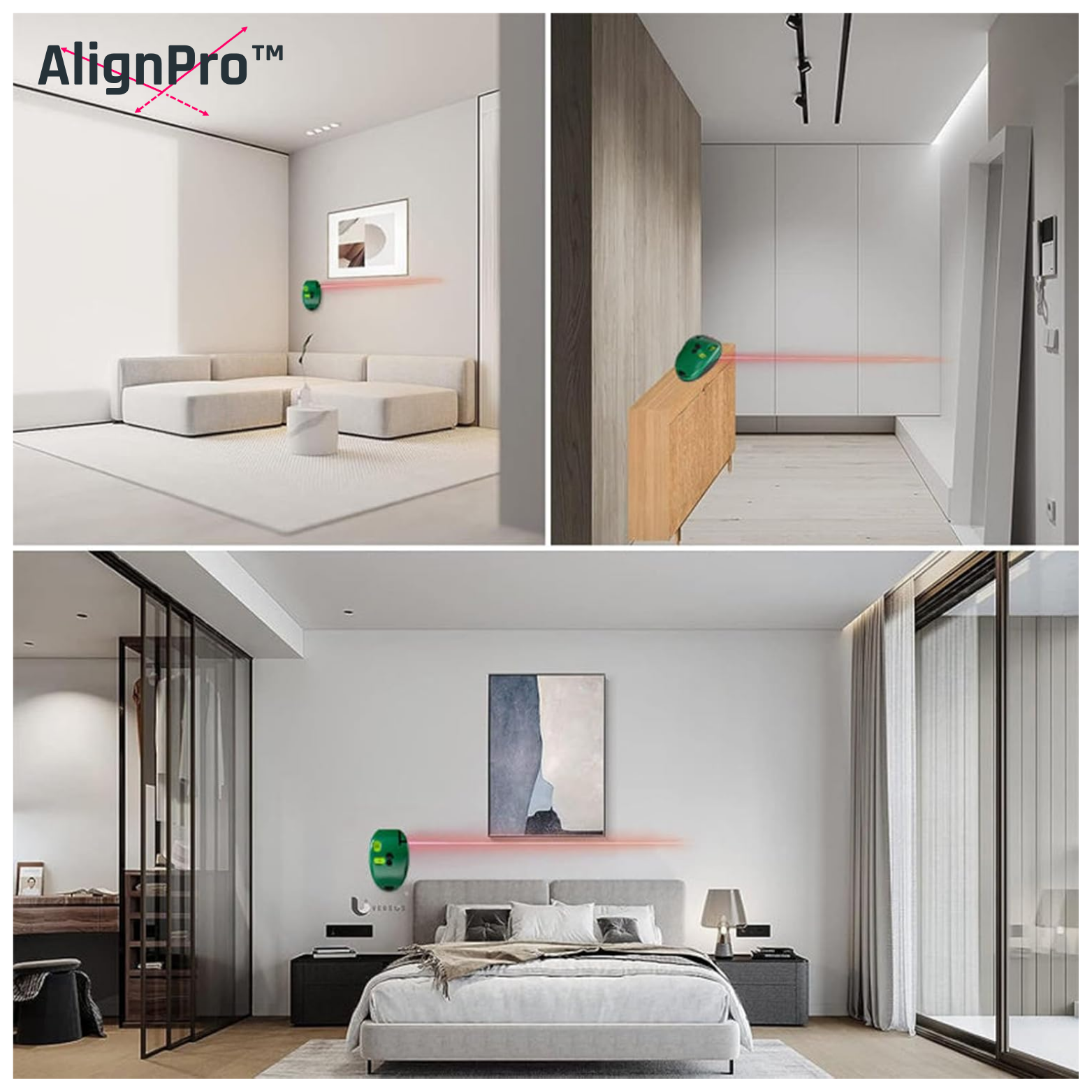 AlignPro™ Kreuzlinienlaser mit Rotlicht