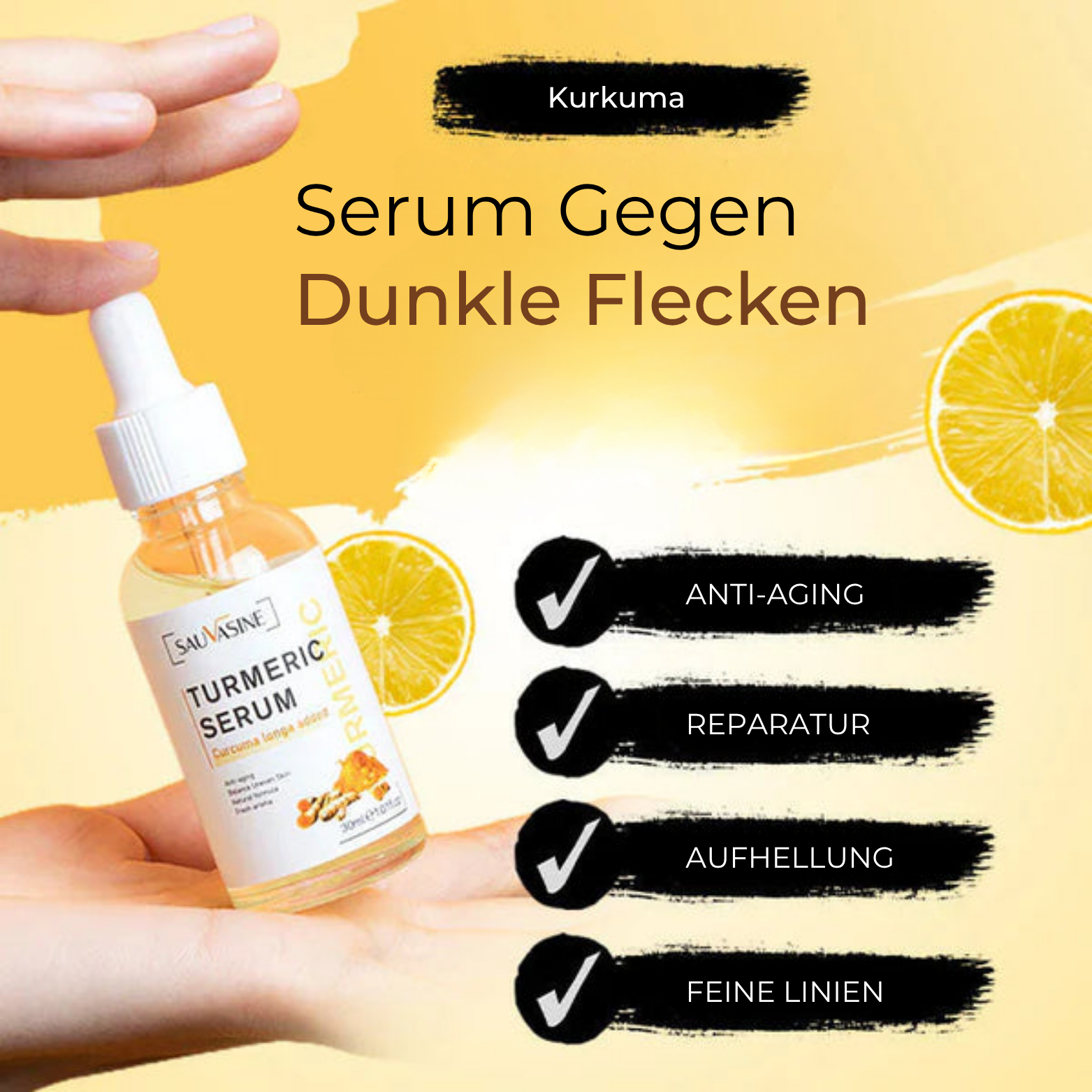 HautLicht™ Kurkuma Serum gegen dunkle Flecken