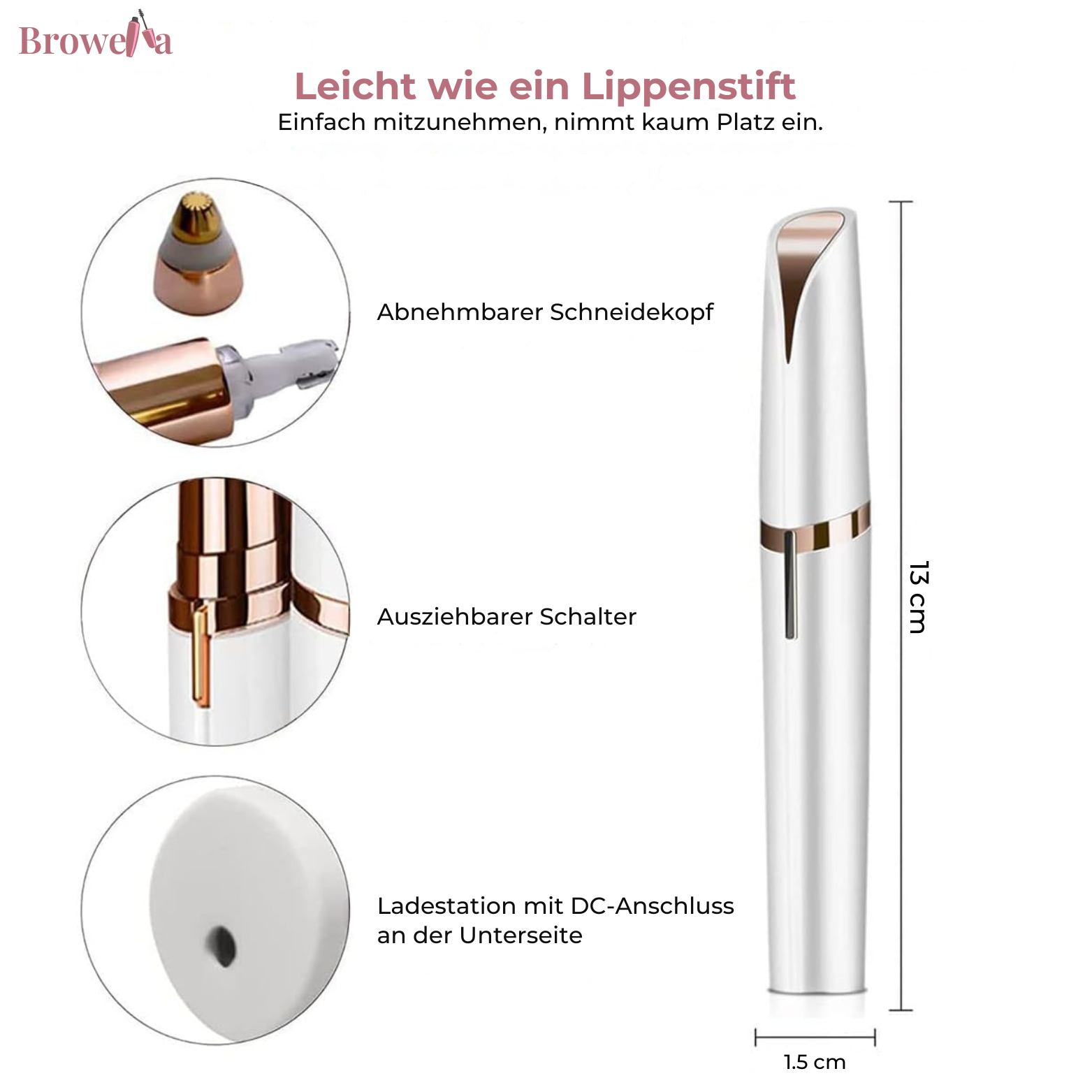 Browella™ Augenbrauen- & Gesichtshaartrimmer für Damen