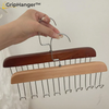 GripHanger™ 2er Set Holz Kleiderbügel mit Haken