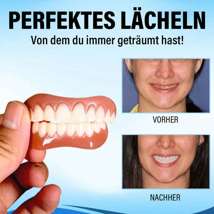 1+1 GRATIS | SmiReline™ - Komfortables Silikon-Reline-Zahnersatz-Set