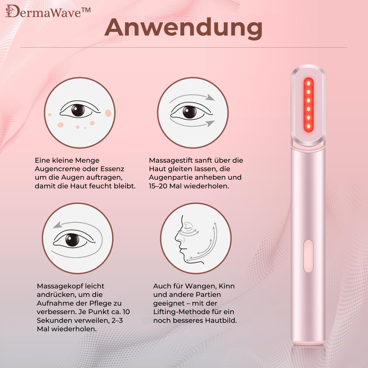 DermaWave™ 4-in-1 Lichttherapie Gerät für Gesicht und Hals