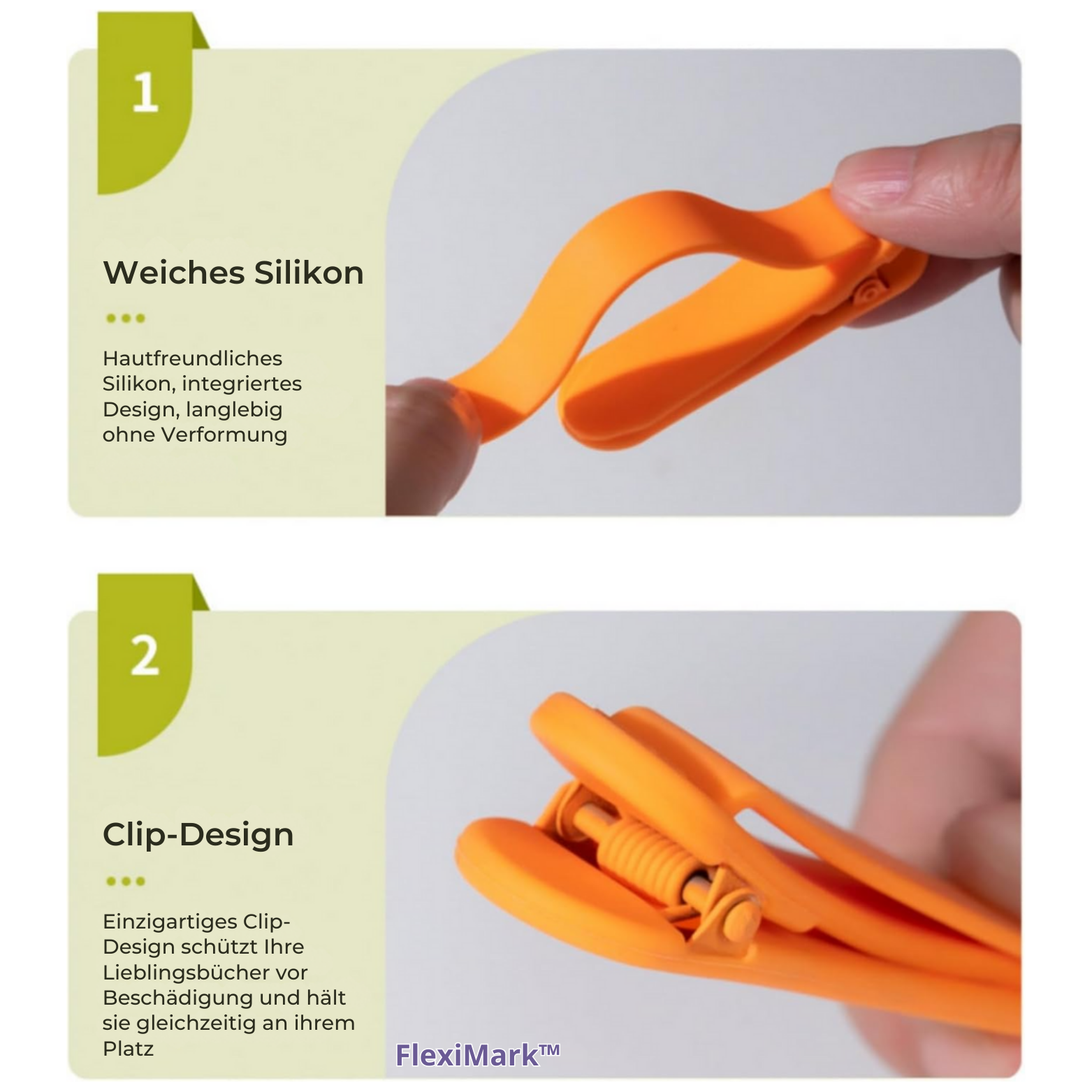 6+6 GRATIS | FlexiMark™ Silikon Lesezeichen