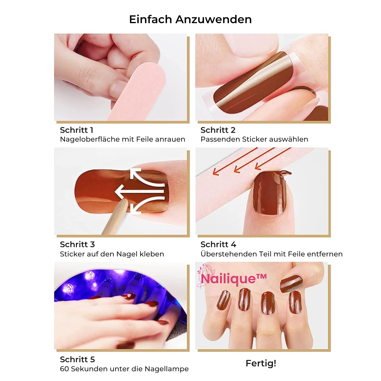 Nailique™ Gel-Nagelfolien Selbstklebend
