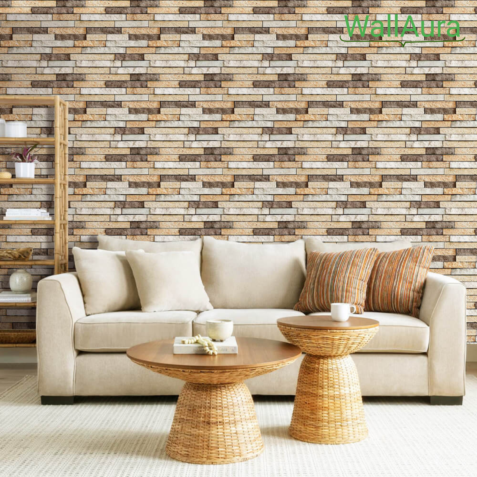 WallAura™ 4er Set 3D Wandfliesen Selbstklebend 30x30 cm
