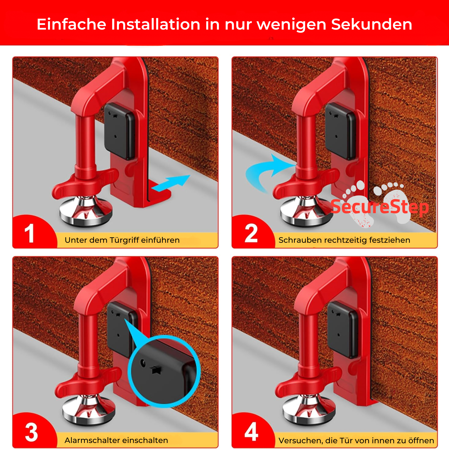 SecureStep Türstopper mit Alarm