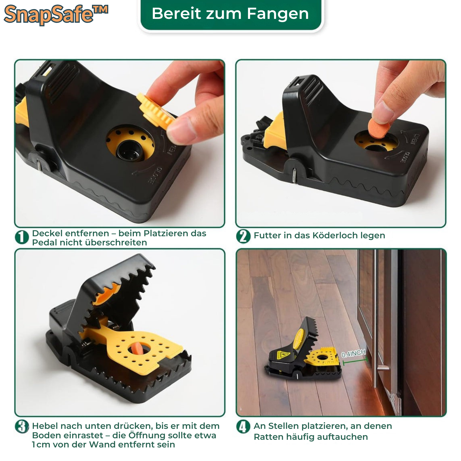 2+2 GRATIS | SnapSafe™ Große Mausefalle