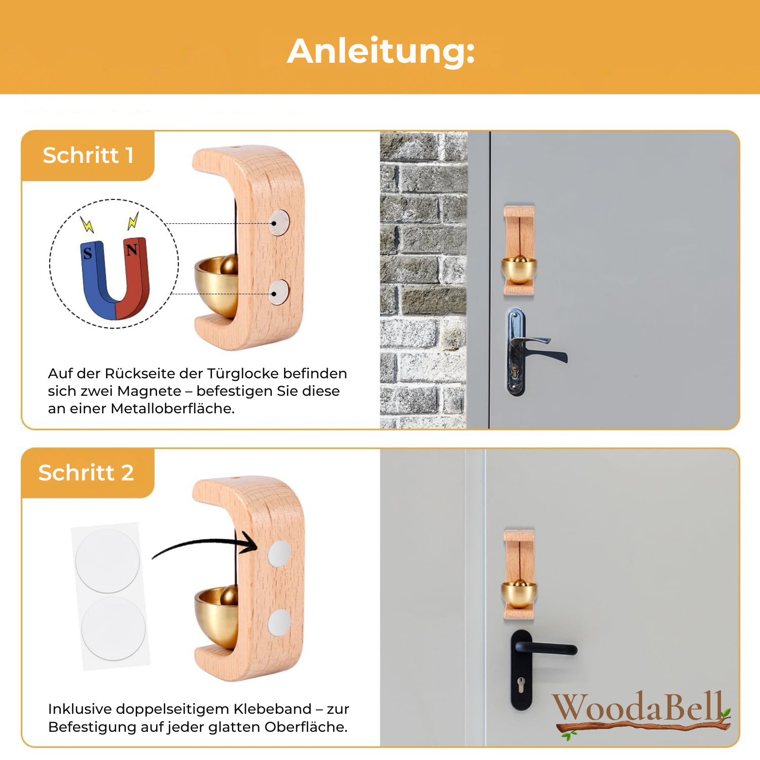 WoodaBell™ Türklingel mit Magnet