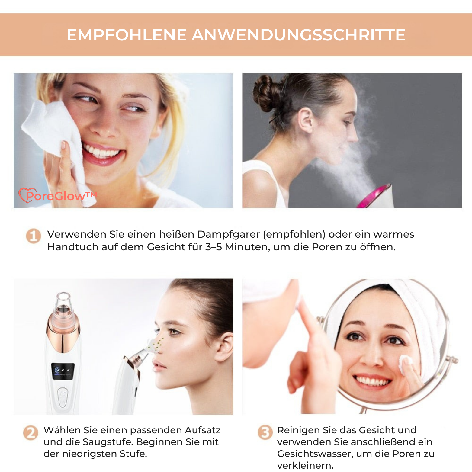 PoreGlow™ Mitesser Entferner Set