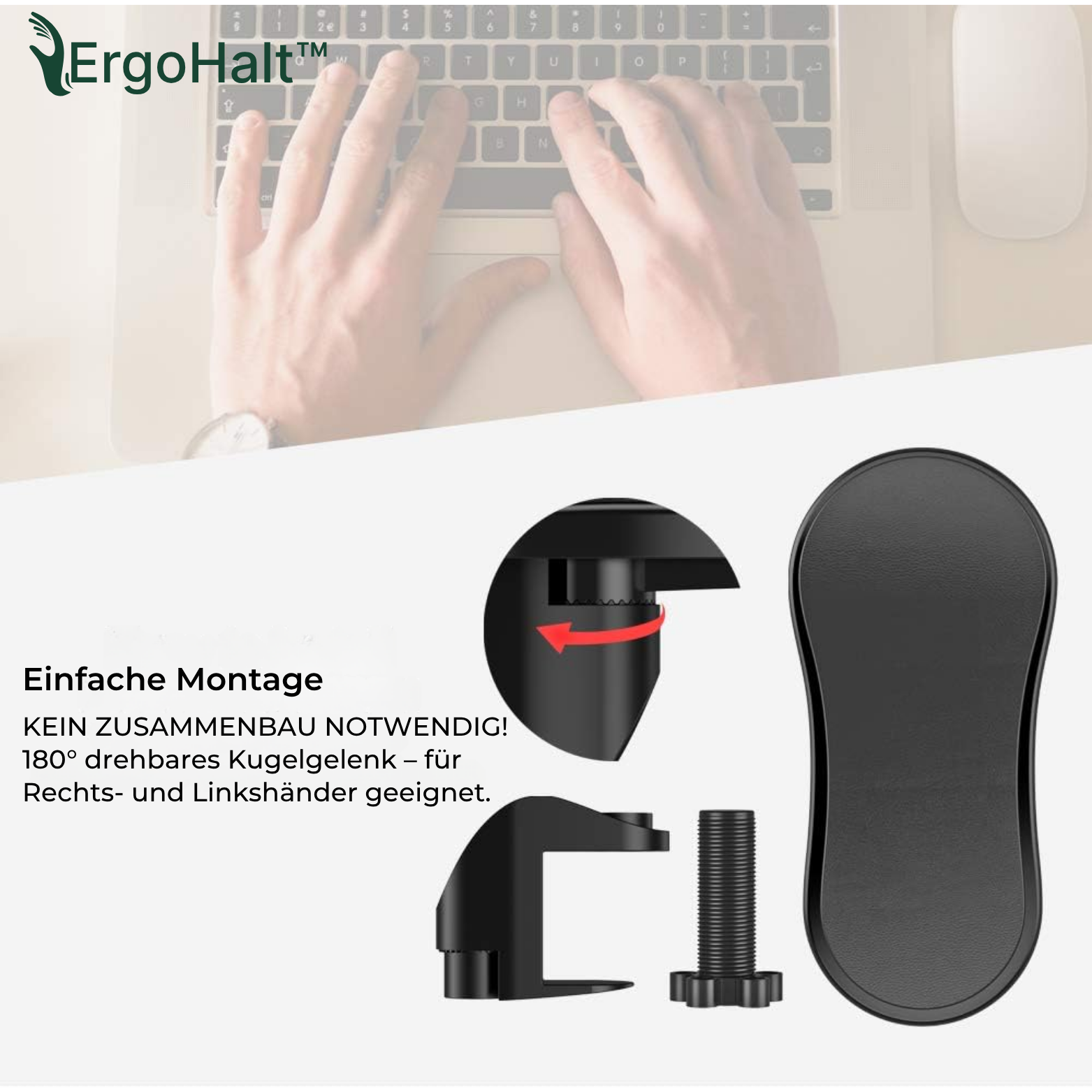 ErgoHalt™ Verstellbare Armstütze für Schreibtisch