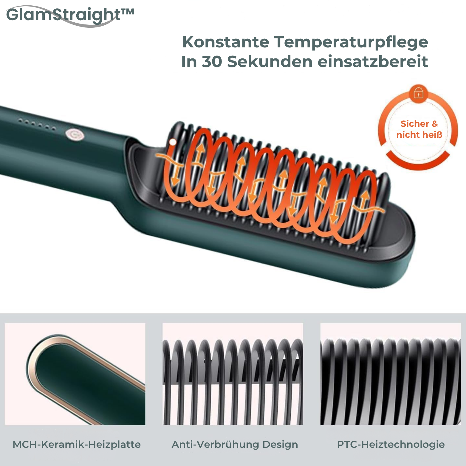 GlamStraight™ Glättbürste Elektrisch