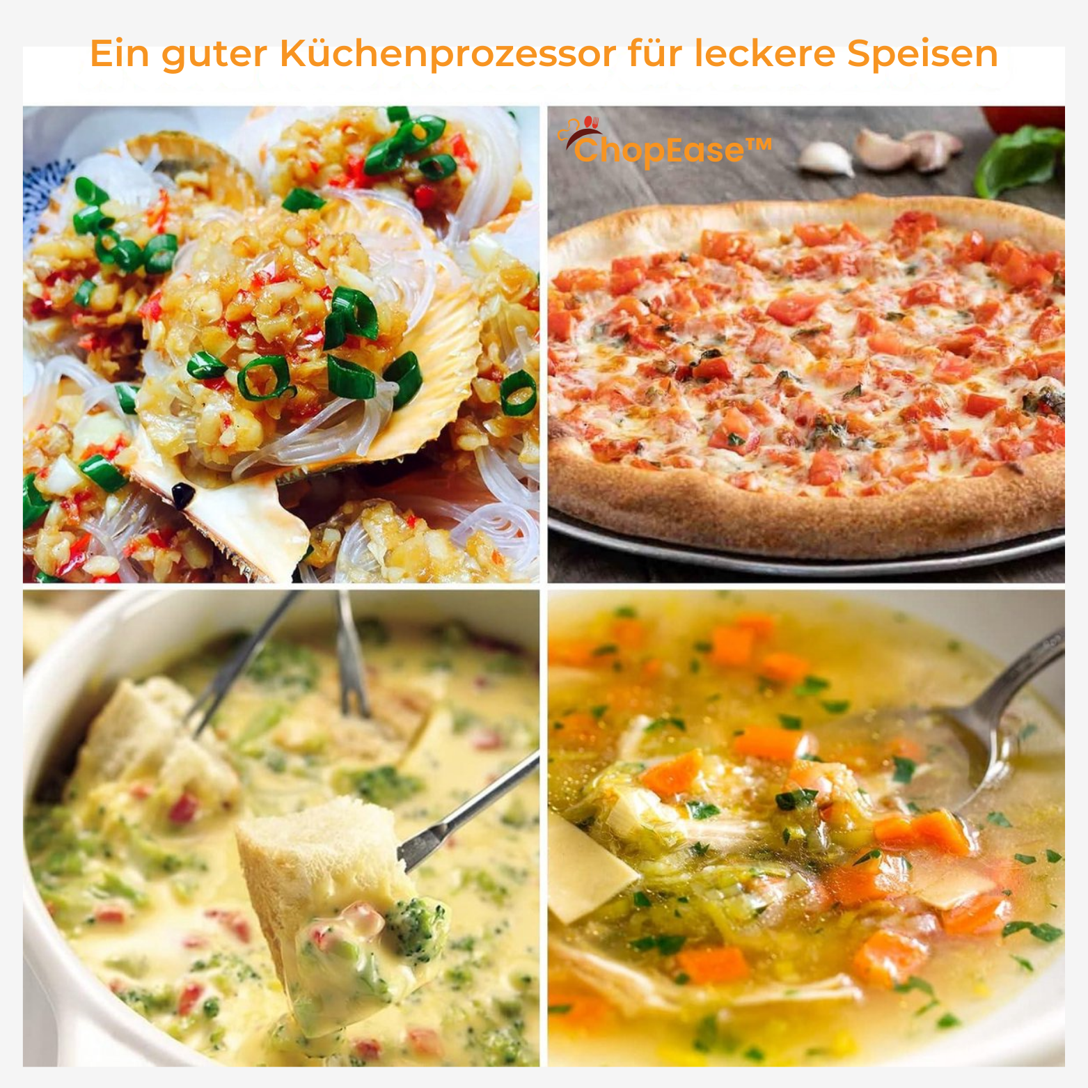 ChopEase™ Elektrischer Mini-Hacker – Knoblauch und Gemüse