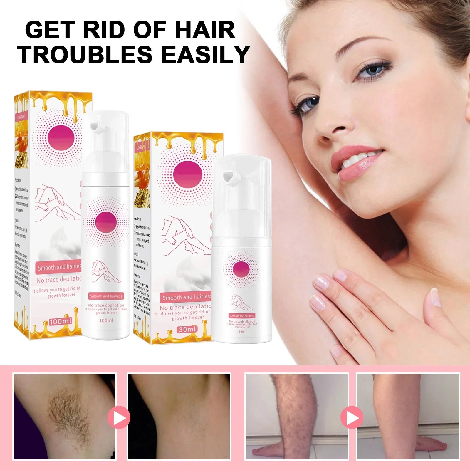 1+1 GRATIS | HoniMousse™ Seidige Haarentfernung für mühelose Schönheit