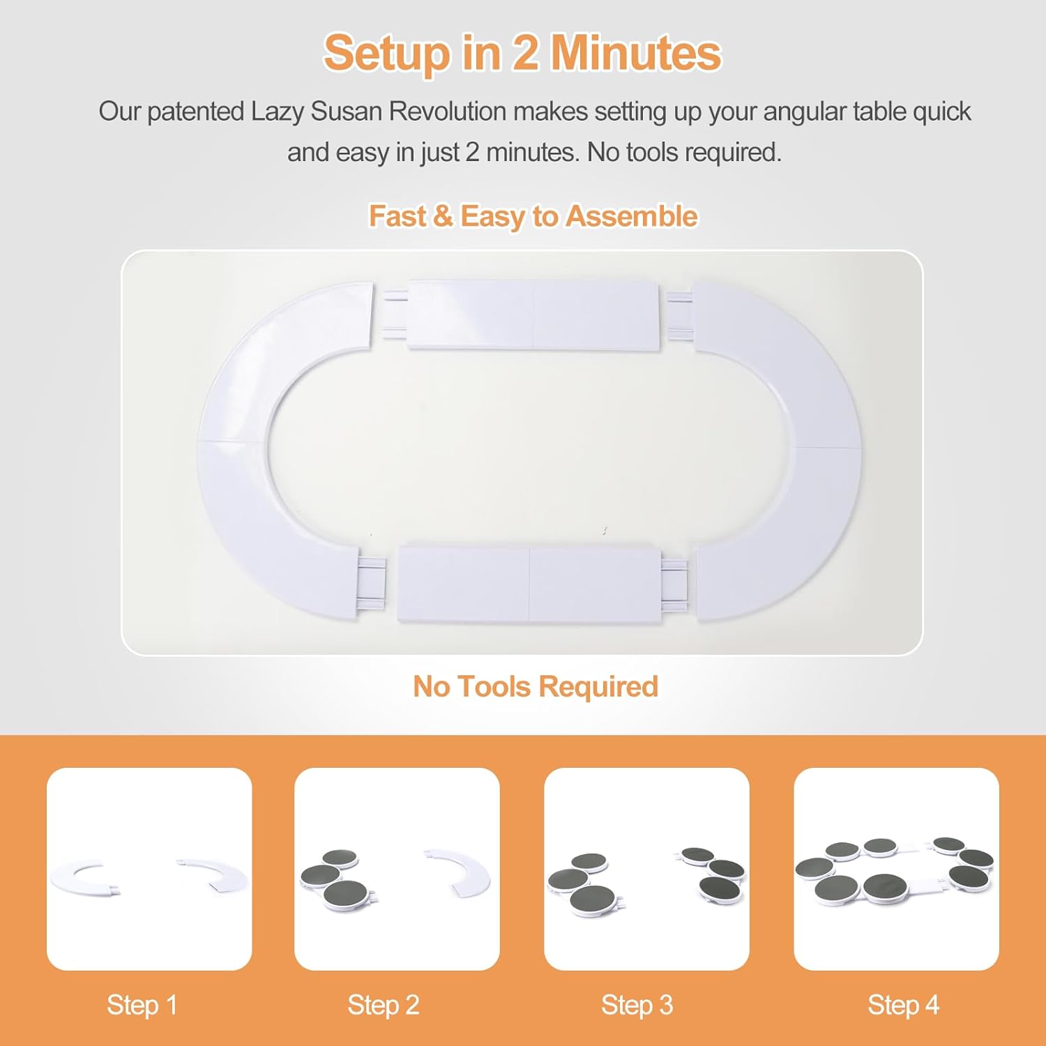 SwivelTray™ – Erweiterbares 360°-Drehtablett-Set (8-teilig)