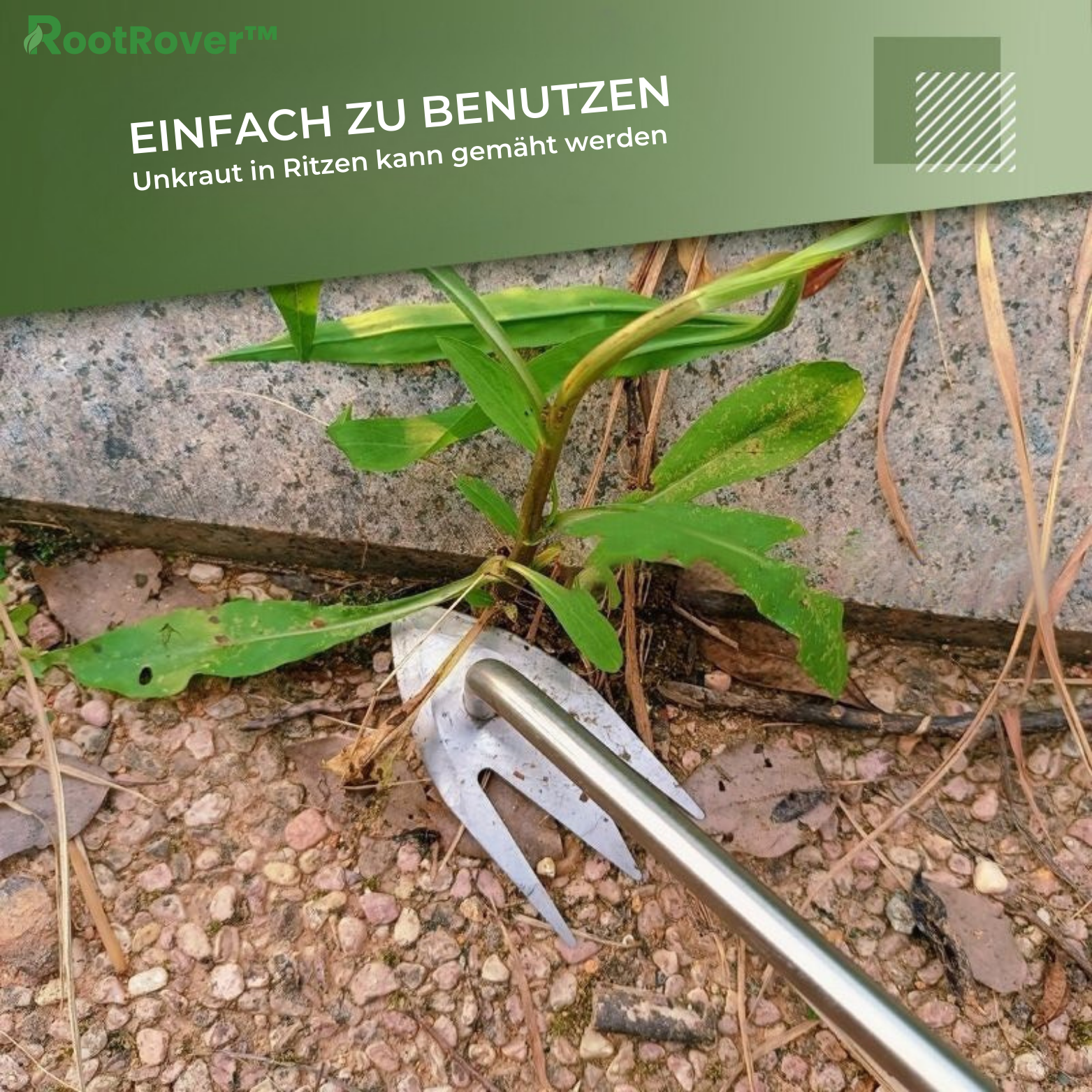 RootRover™ Edelstahl Unkrautentferner