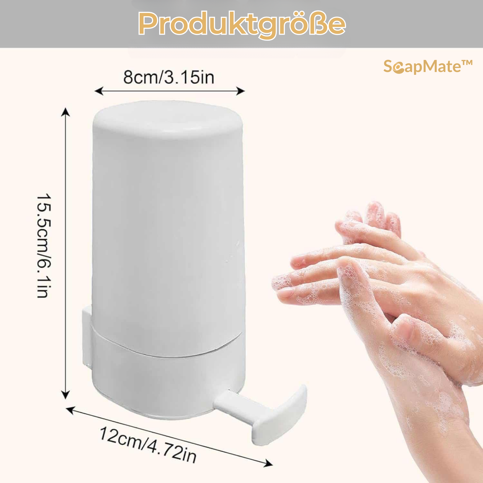SoapMate™ Wandseifenmühle – Wandmontage ohne Bohren
