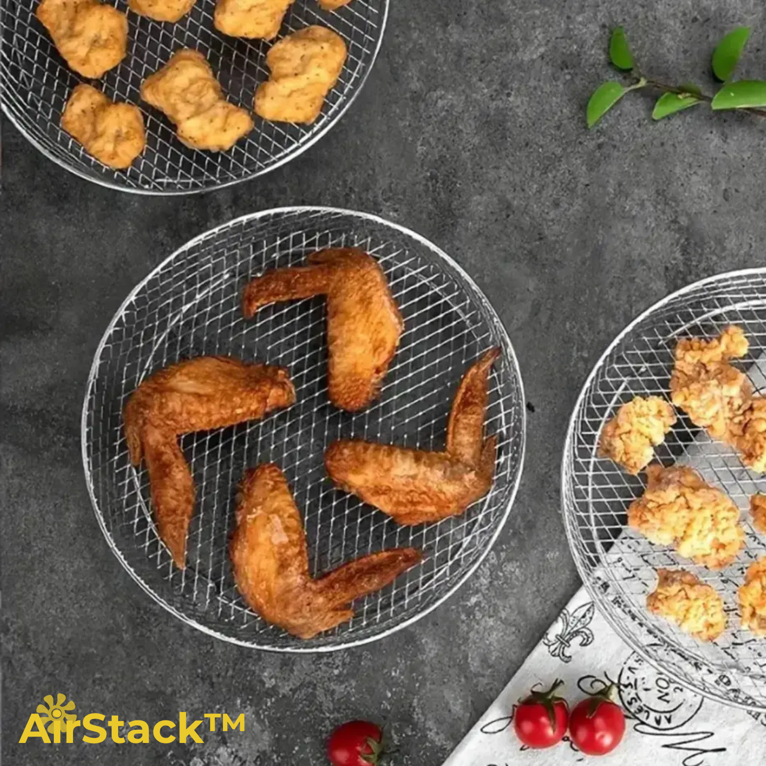 AirStack™ Stapelbares Grillrost für Heißluftfritteusen