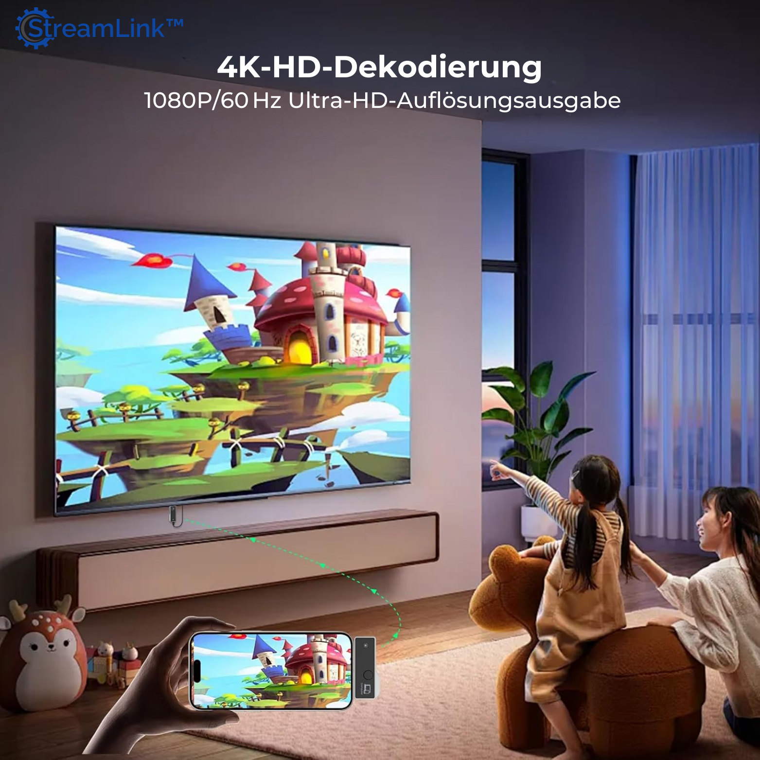 StreamLink™ Tragbarer HDMI Drahtlos Projektor