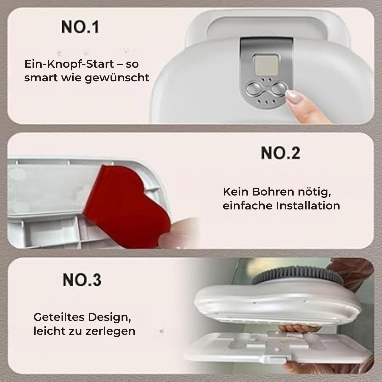 BackEase™ Elektrischer Rückenreiniger mit Bürstenkopf