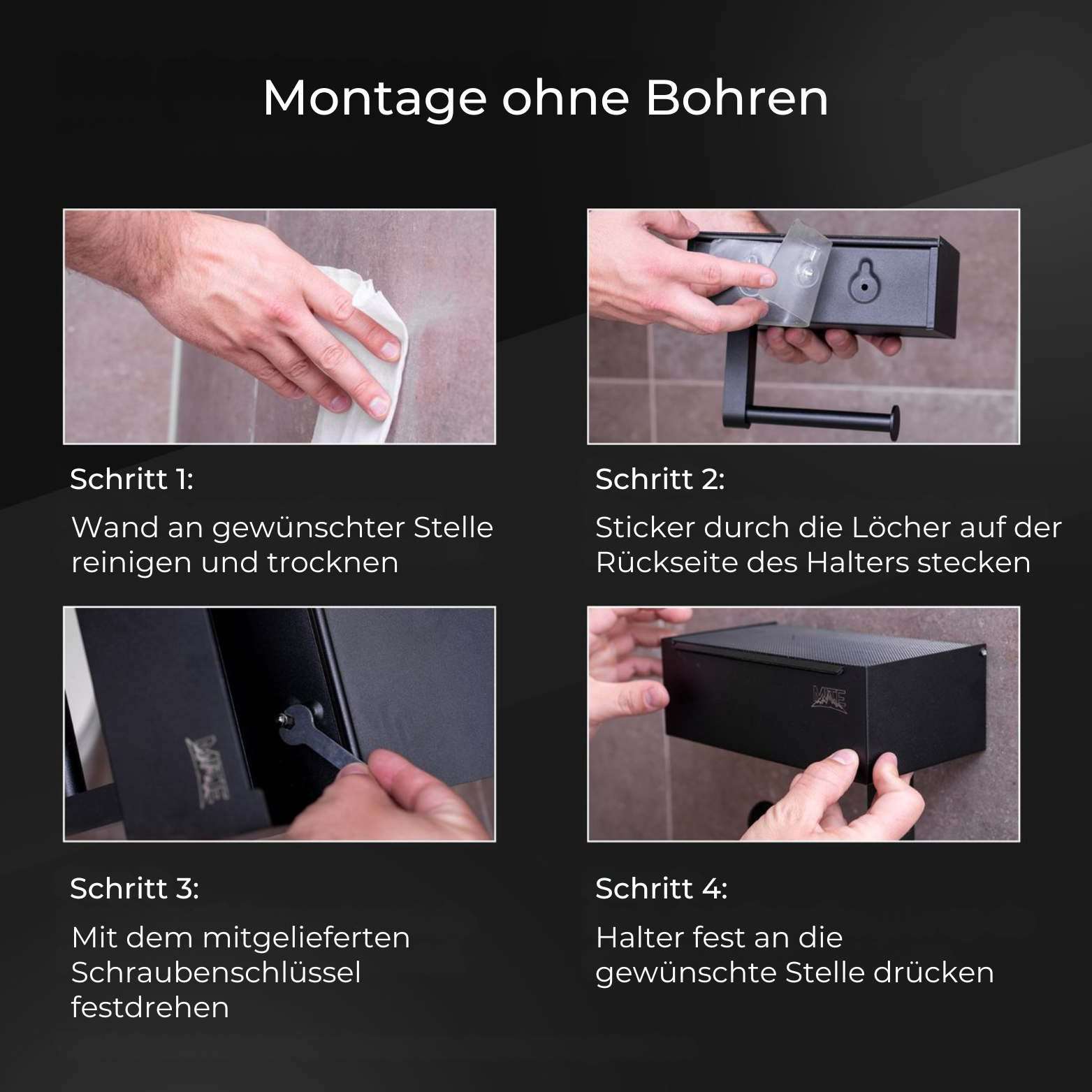 BadeForm™ WC Rollenhalter mit Ablage