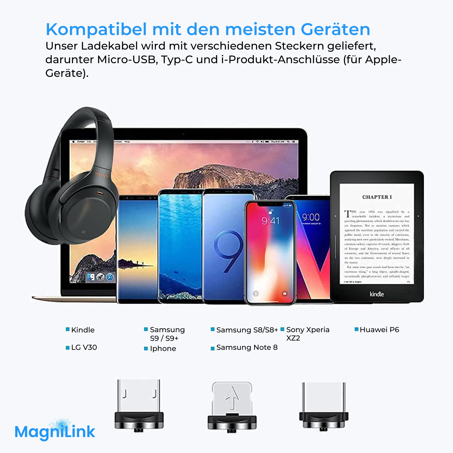 MagniLink 3 in 1 Magnetisches Ladekabel