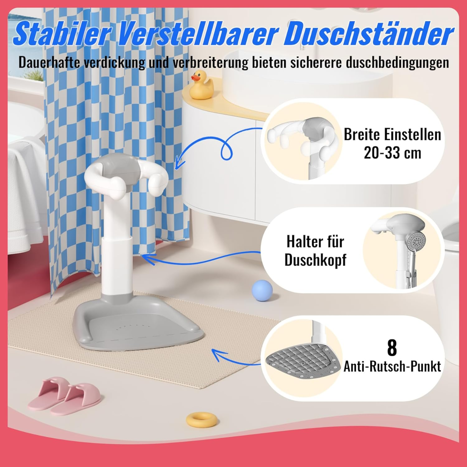 TinyStand™ Baby Duschständer mit Sicherheitsgriff