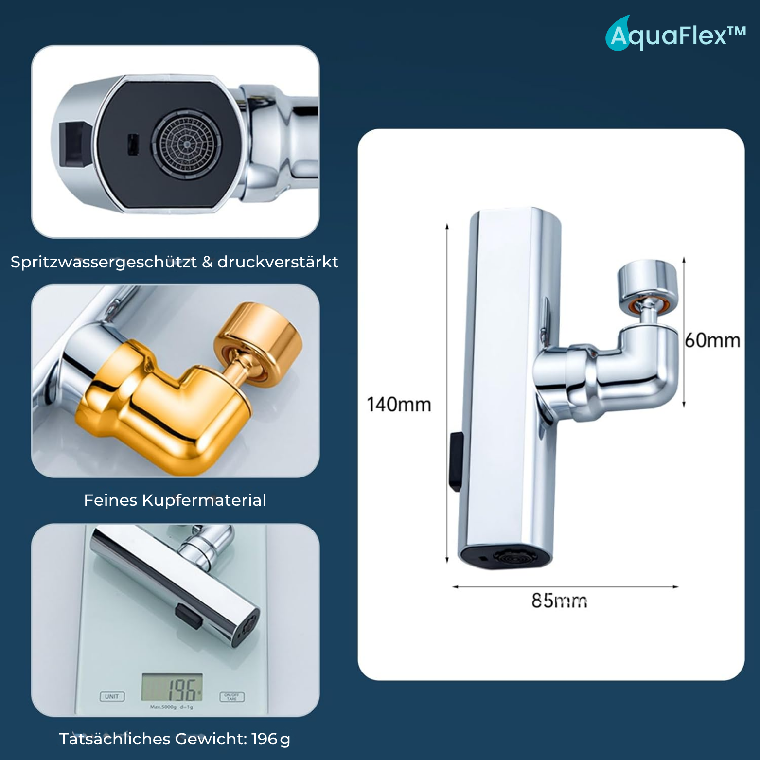 AquaFlex™ Wasserfall Armatur mit Brause