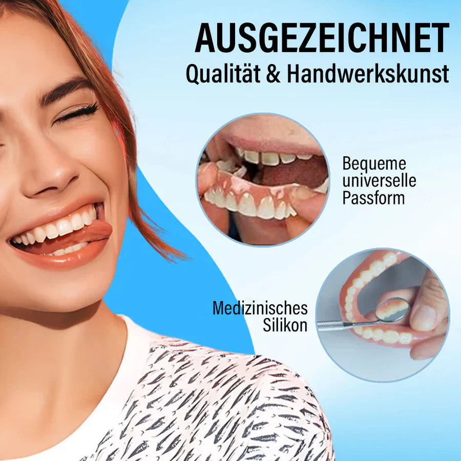 1+1 GRATIS | SmiReline™ - Komfortables Silikon-Reline-Zahnersatz-Set