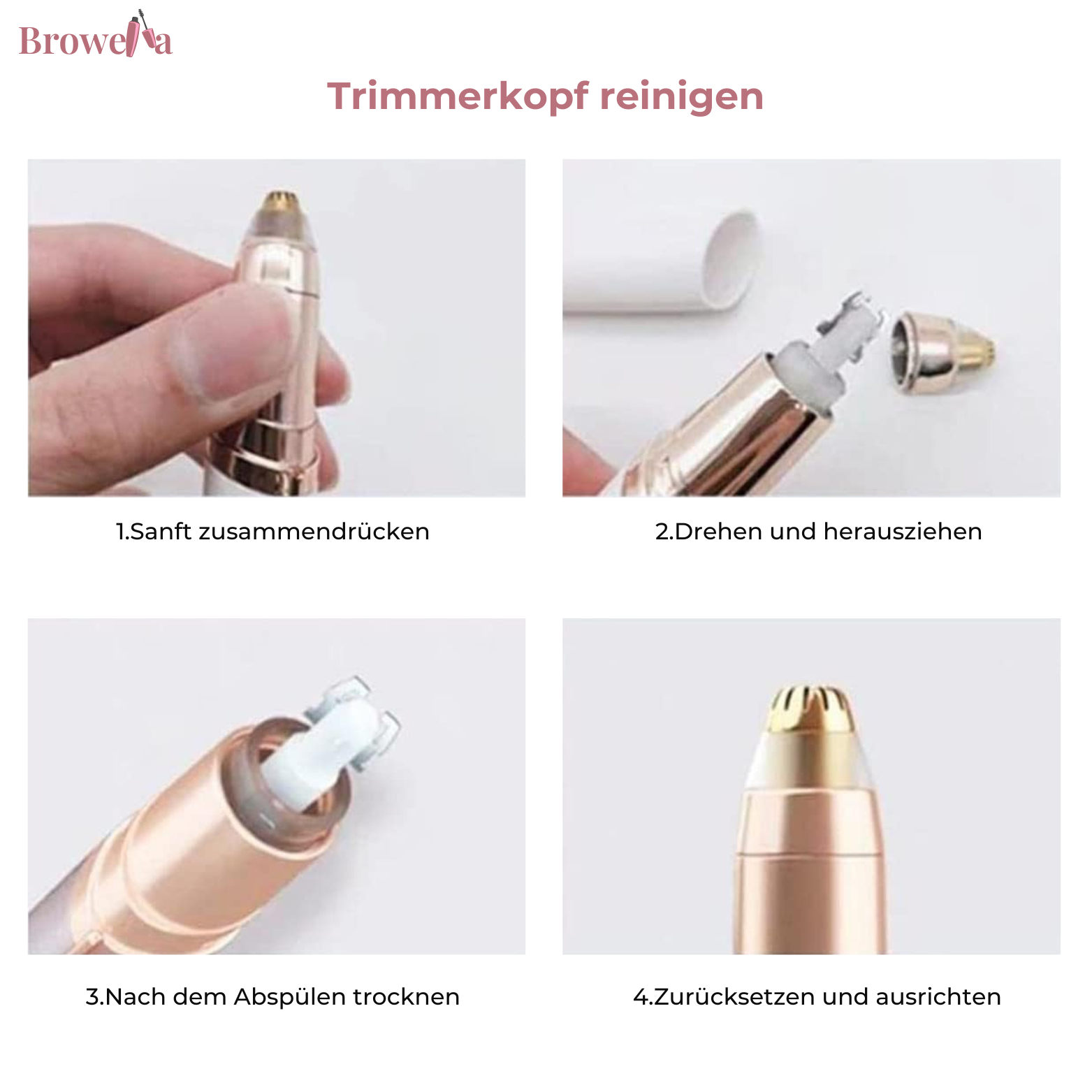 Browella™ Augenbrauen- & Gesichtshaartrimmer für Damen